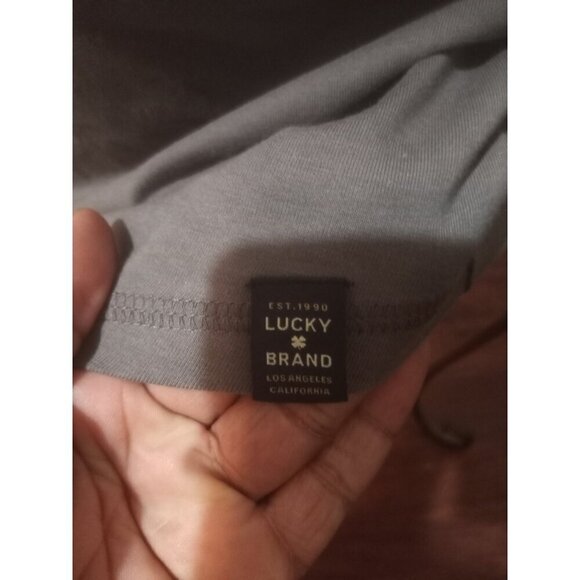 New Lucky Brand Los Angeles Long Sleeve T-shirt Men's XL Gray Logo NWT - Picture 6 of 13